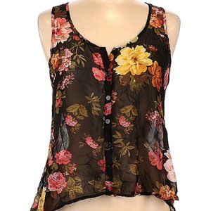 Ambiance floral top sleeveless blouse